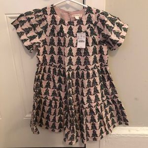 Brand NWT Crewcuts Christmas dress with Christmas Trees